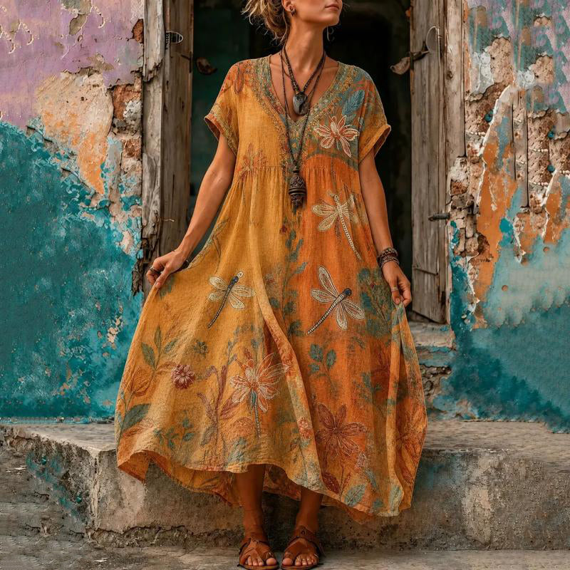 Robe Vintage À Imprimé Floral