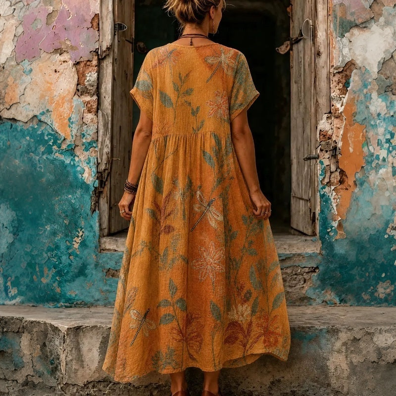 Robe Vintage À Imprimé Floral