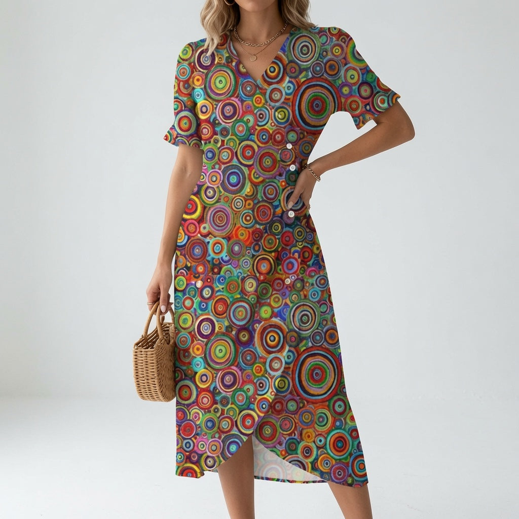 Maësylia™ — Robe portefeuille florale élégance estivale