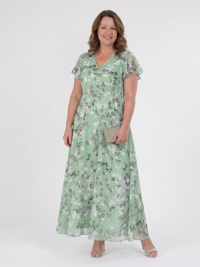DELACROIX | Robe Maxi en Chiffon Floral Ismeria