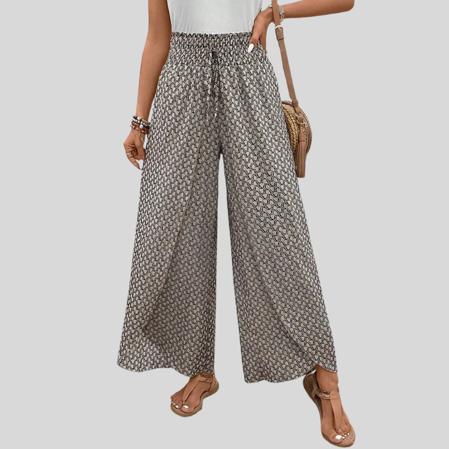 Gabrielle | Pantalon Palazzo Imprimé Élégant