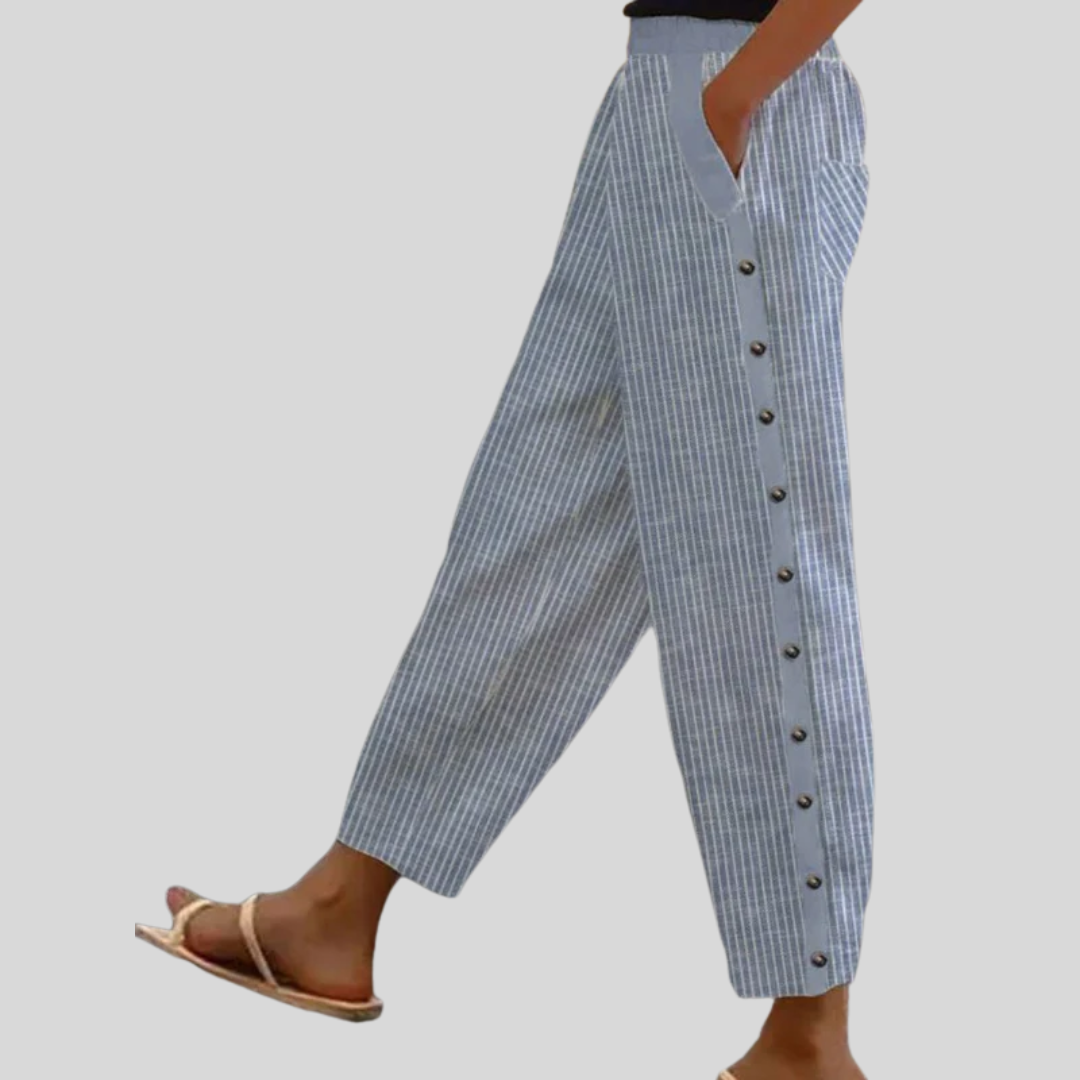 Charlotte | Pantalon Rayé Bohème Chic