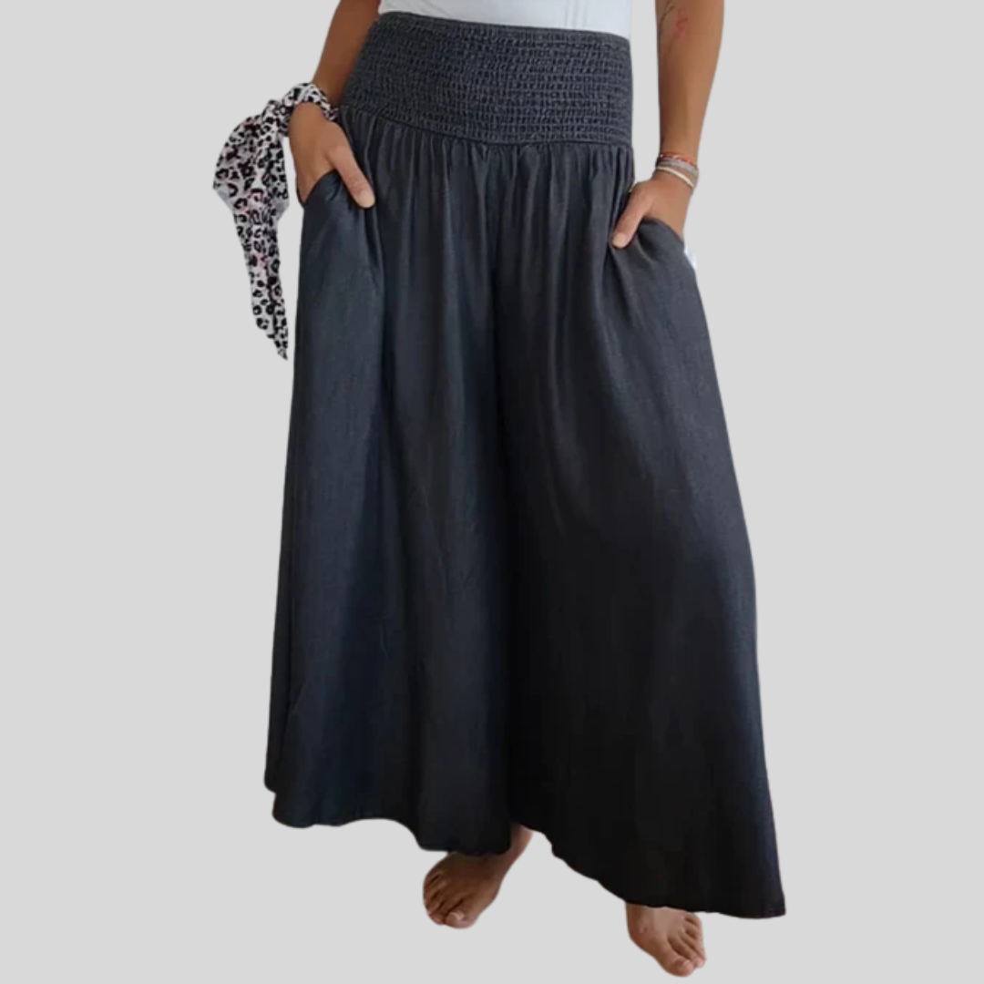 Delphine | Pantalon Large Fluide Romantique