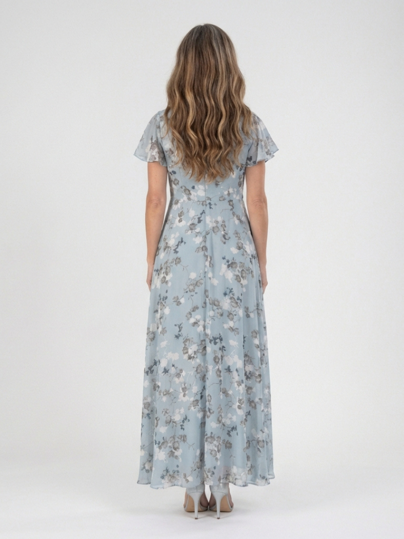 DELACROIX | Robe Maxi en Chiffon Floral Ismeria
