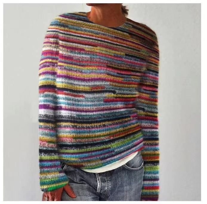 Océane | Pull Rayures Colorées