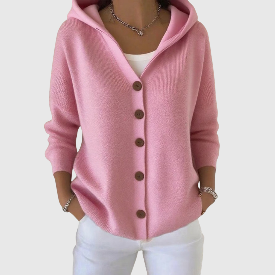 Ophélie | Cardigan Capuche Décontracté