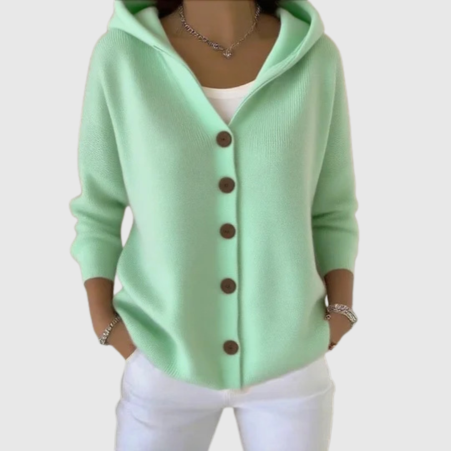 Ophélie | Cardigan Capuche Décontracté