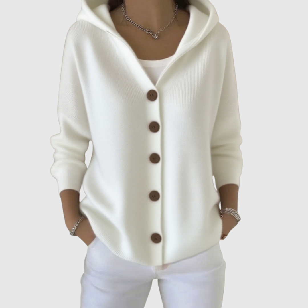 Ophélie | Cardigan Capuche Décontracté