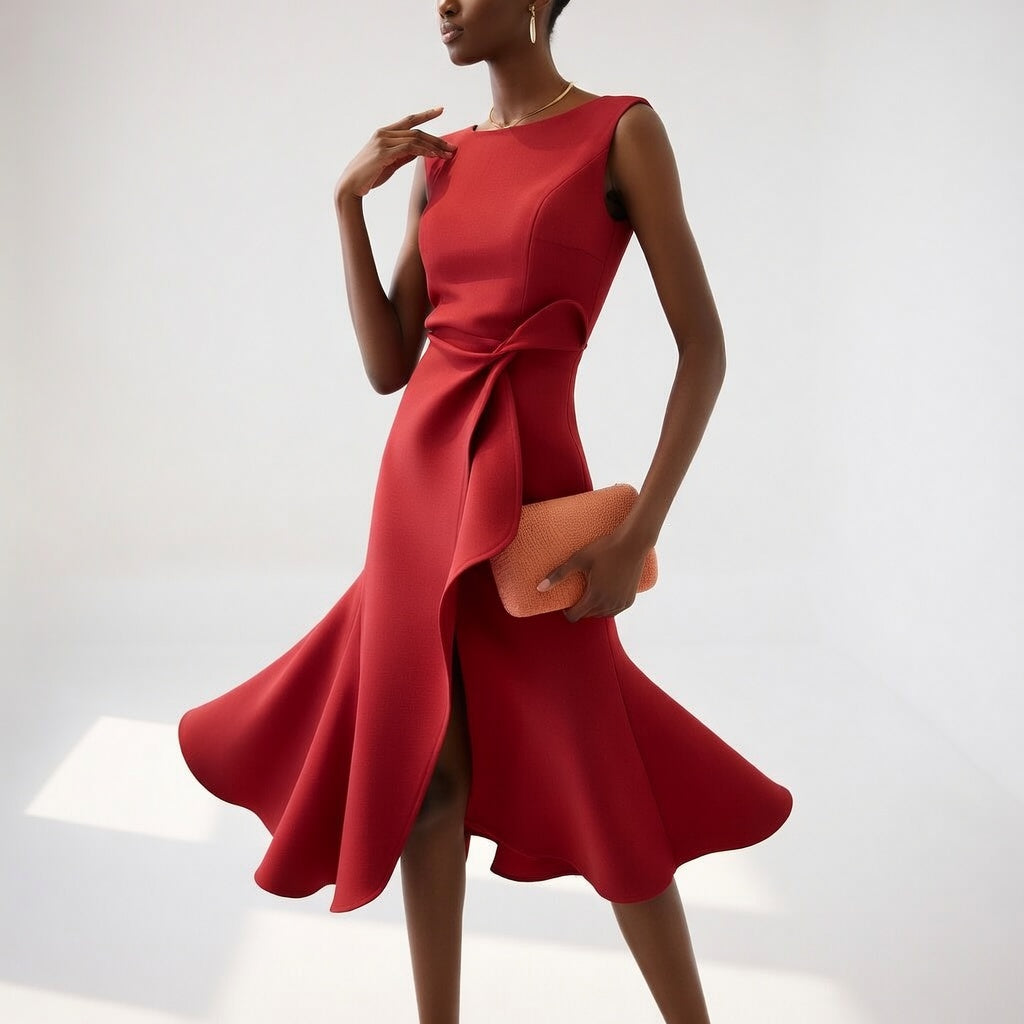 Léonise™ — Robe structurée élégance sculptante moderne