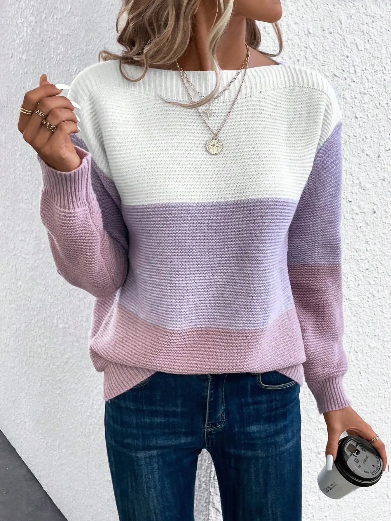 Grace | Pull Rayé Décontracté