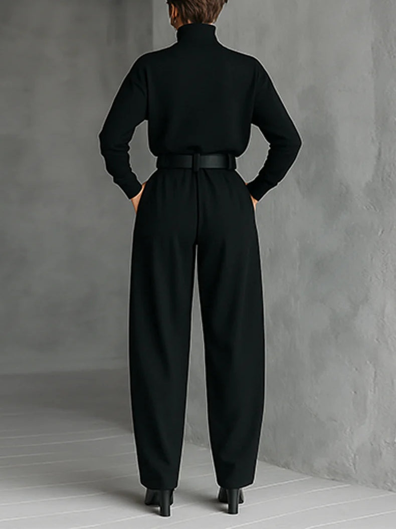 DELACROIX | Ensemble Col Roulé et Pantalon Droit Cyrielle