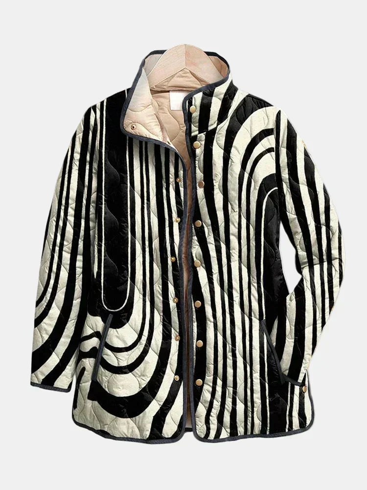 Maison Bellier | Veste Matelassée Graphique Zébrée Sylvie