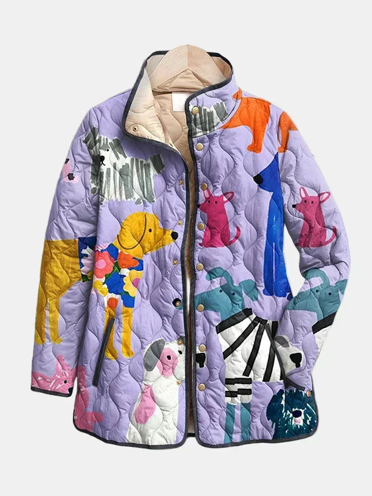 Maison Bellier | Veste Matelassée Petits Chiens Michèle