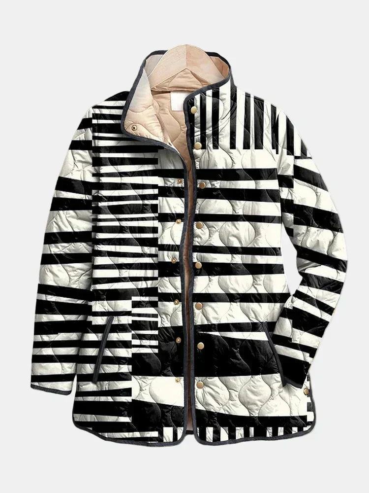 Maison Bellier | Veste Matelassée Rayures Graphiques Véronique