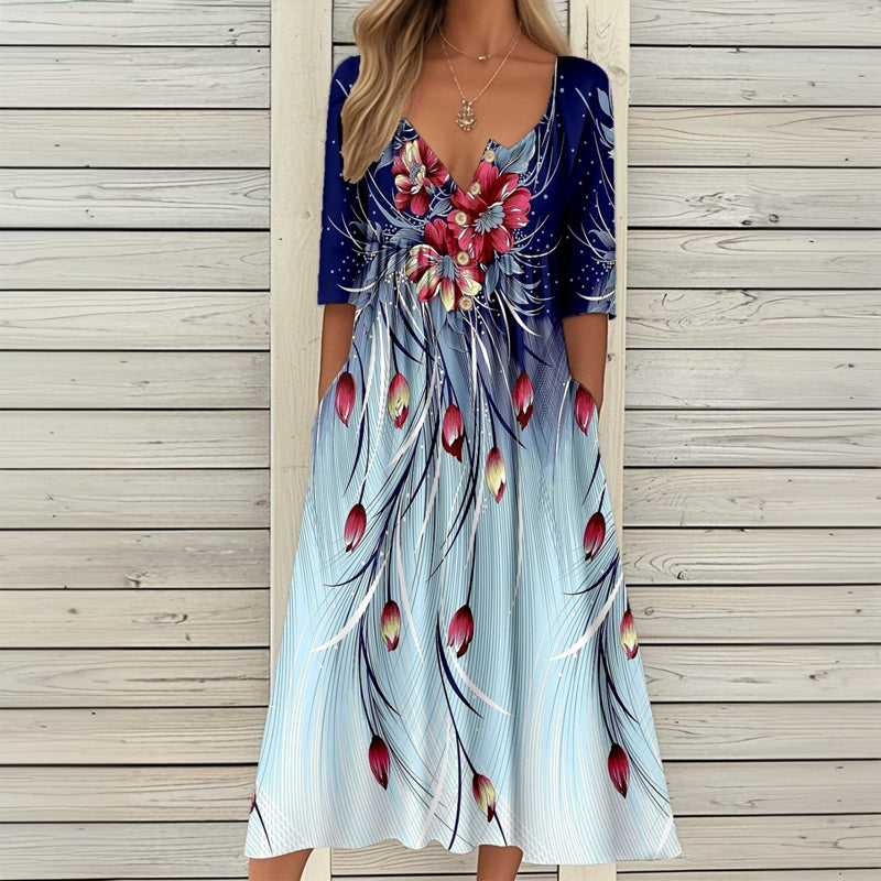 Robe Vintage À Imprimé Floral
