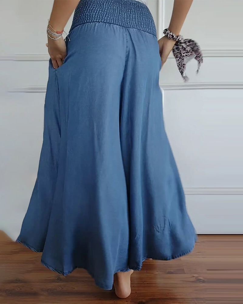 Delphine | Pantalon Large Fluide Romantique