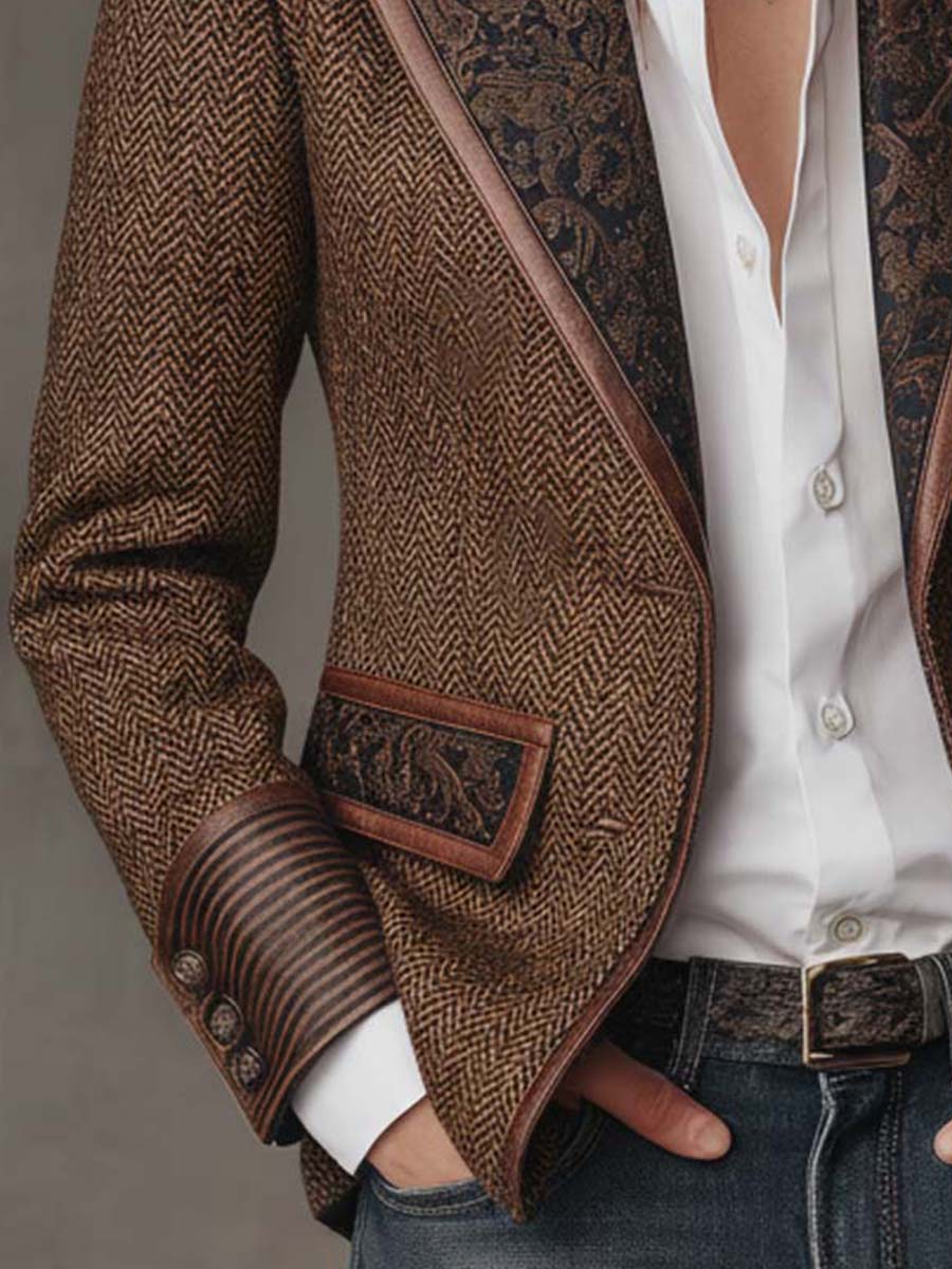 Theodora | Blazer à Empiècement Chevrons