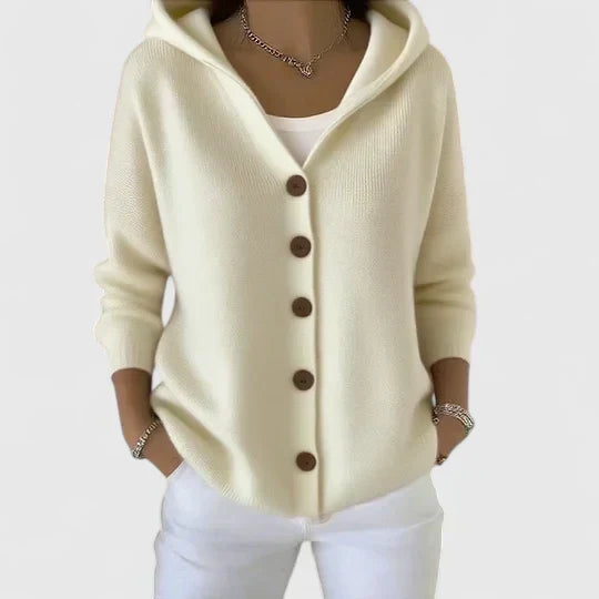 Ophélie | Cardigan Capuche Décontracté