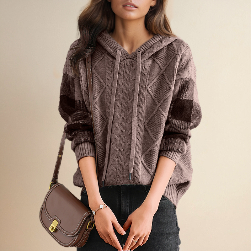 Margaux | Pull Capuche Texturé