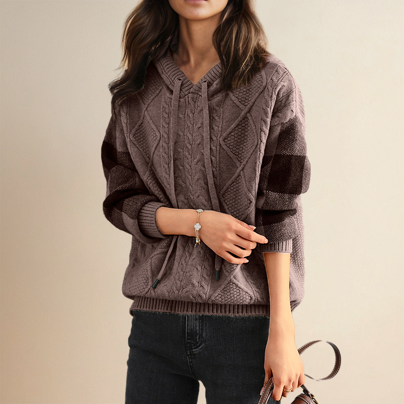 Margaux | Pull Capuche Texturé