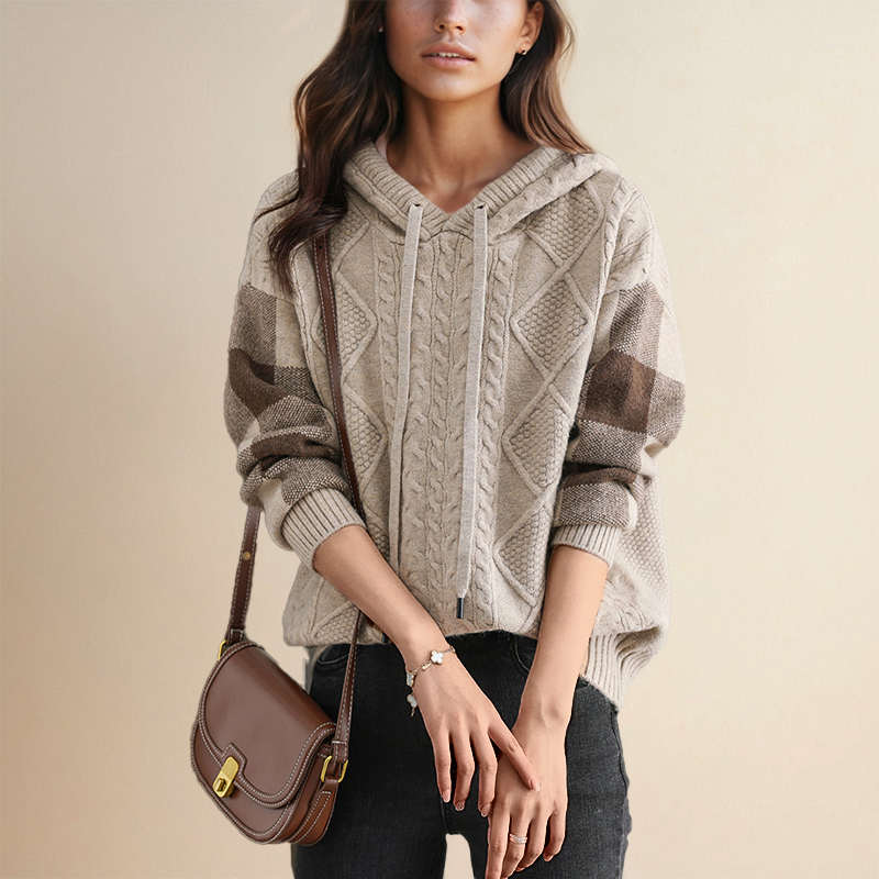Margaux | Pull Capuche Texturé