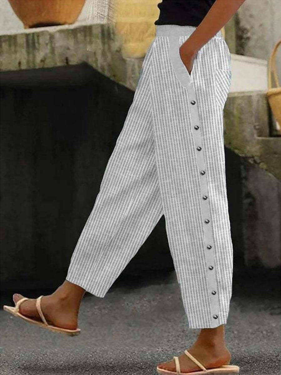 Charlotte | Pantalon Rayé Bohème Chic