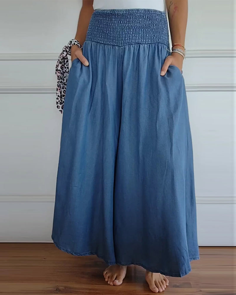 Delphine | Pantalon Large Fluide Romantique