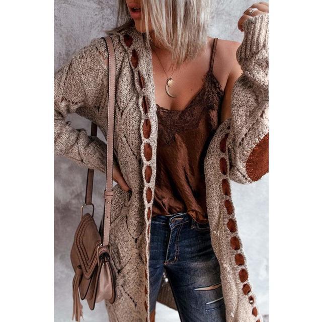 Cardigans À Capuche Décontractés Vintage