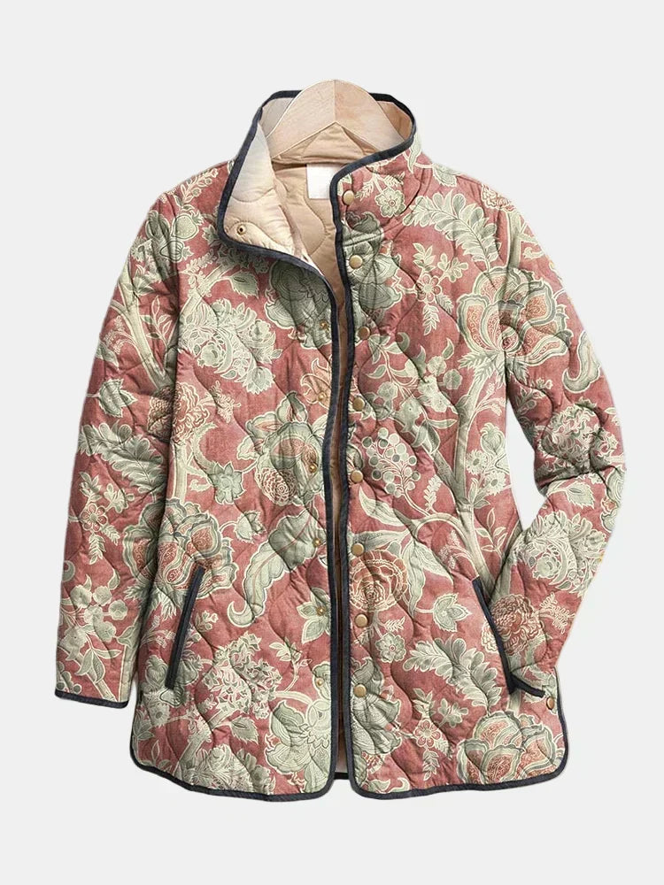 Maison Bellier | Veste Matelassée Damas Terracotta Pauline