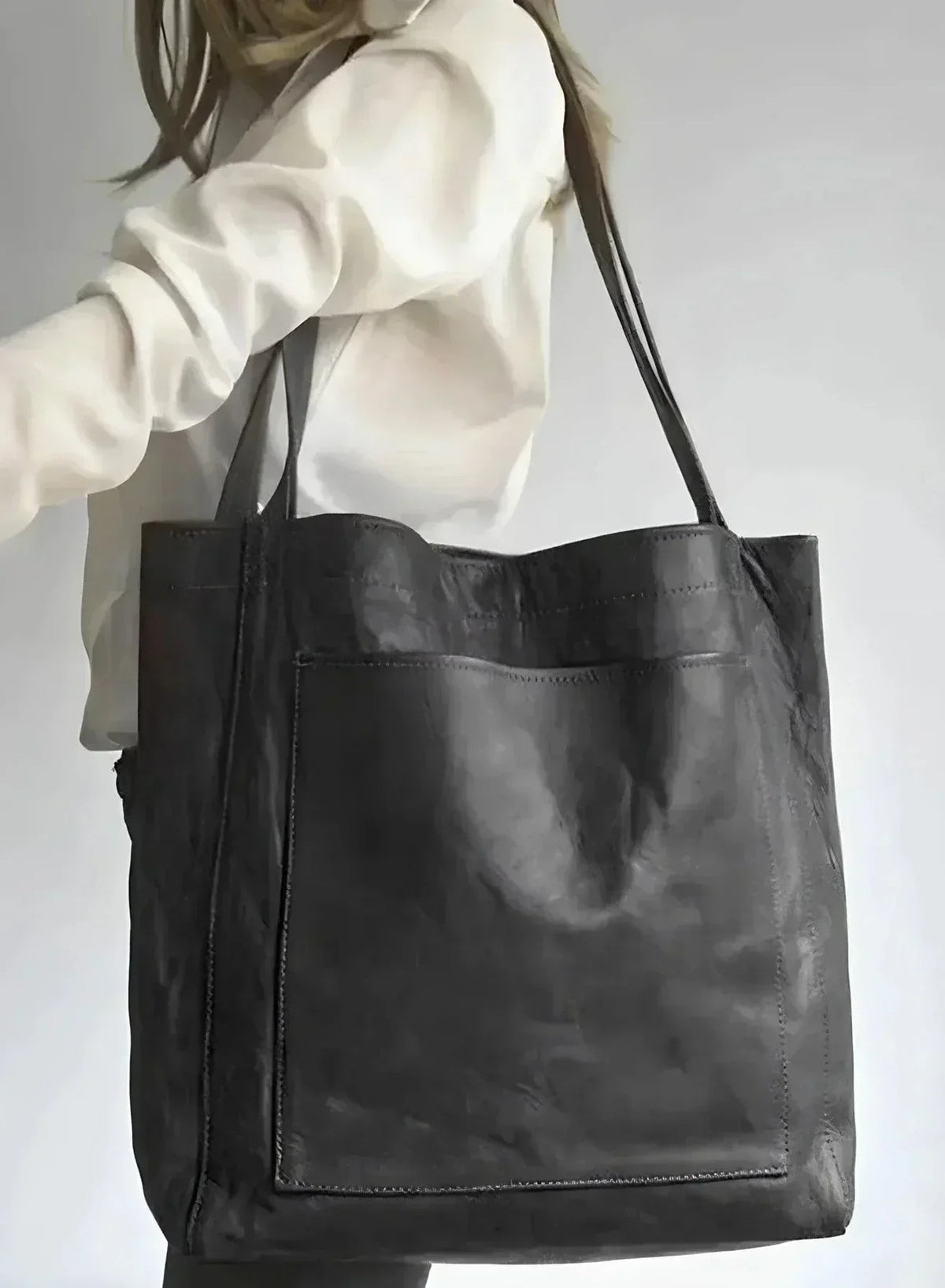 Cabas en cuir authentique Signature