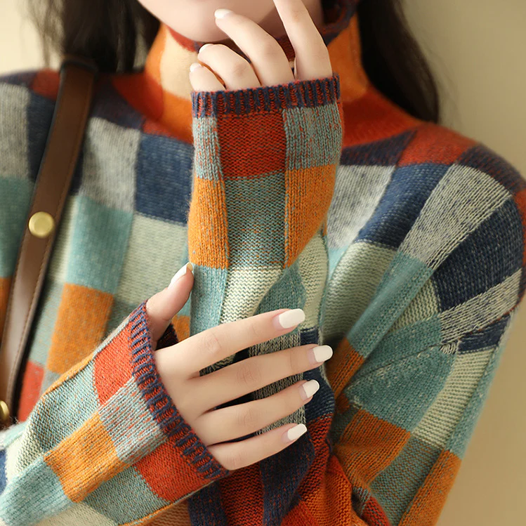 Mathilde | Pull Carreaux Tendance