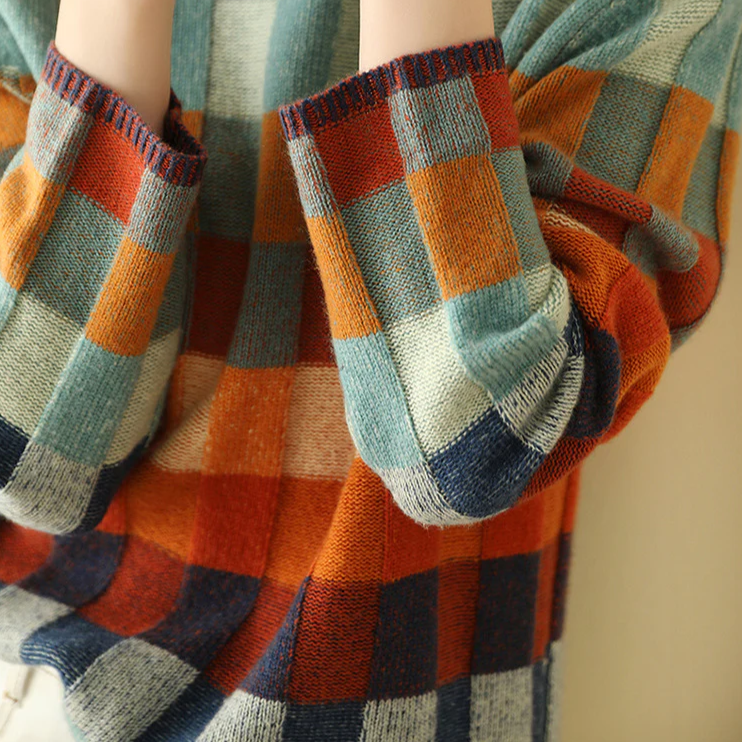 Mathilde | Pull Carreaux Tendance