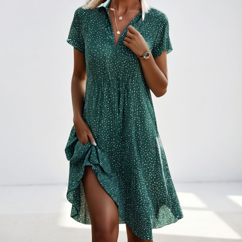 Amandine™ — Robe fluide élégante à fente féminine