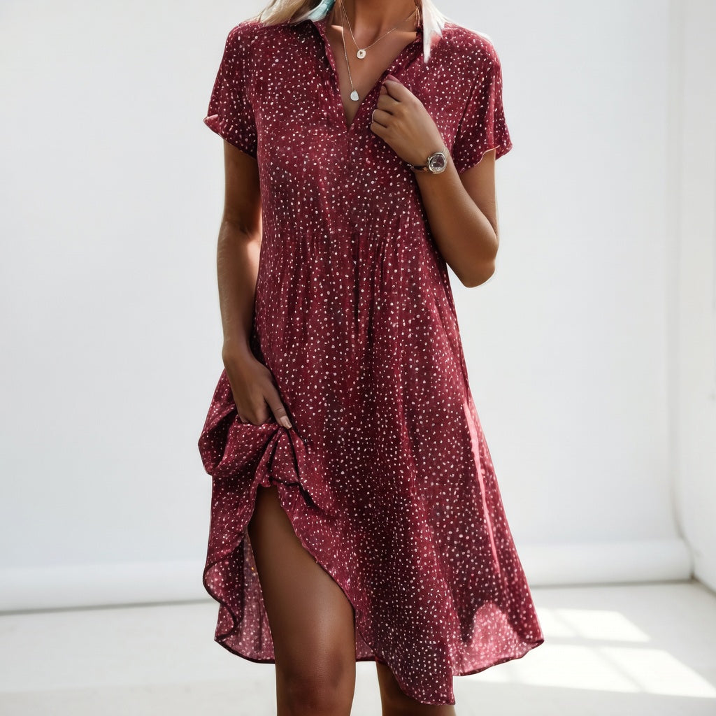 Amandine™ — Robe fluide élégante à fente féminine