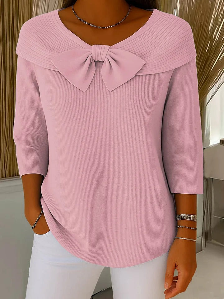 Apolline | Pull Nœud Élégant