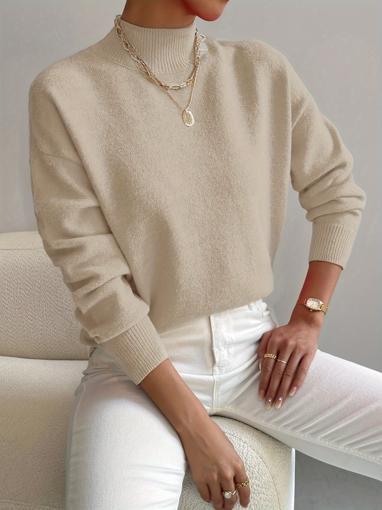 Léa | Pull Col Montant Doux