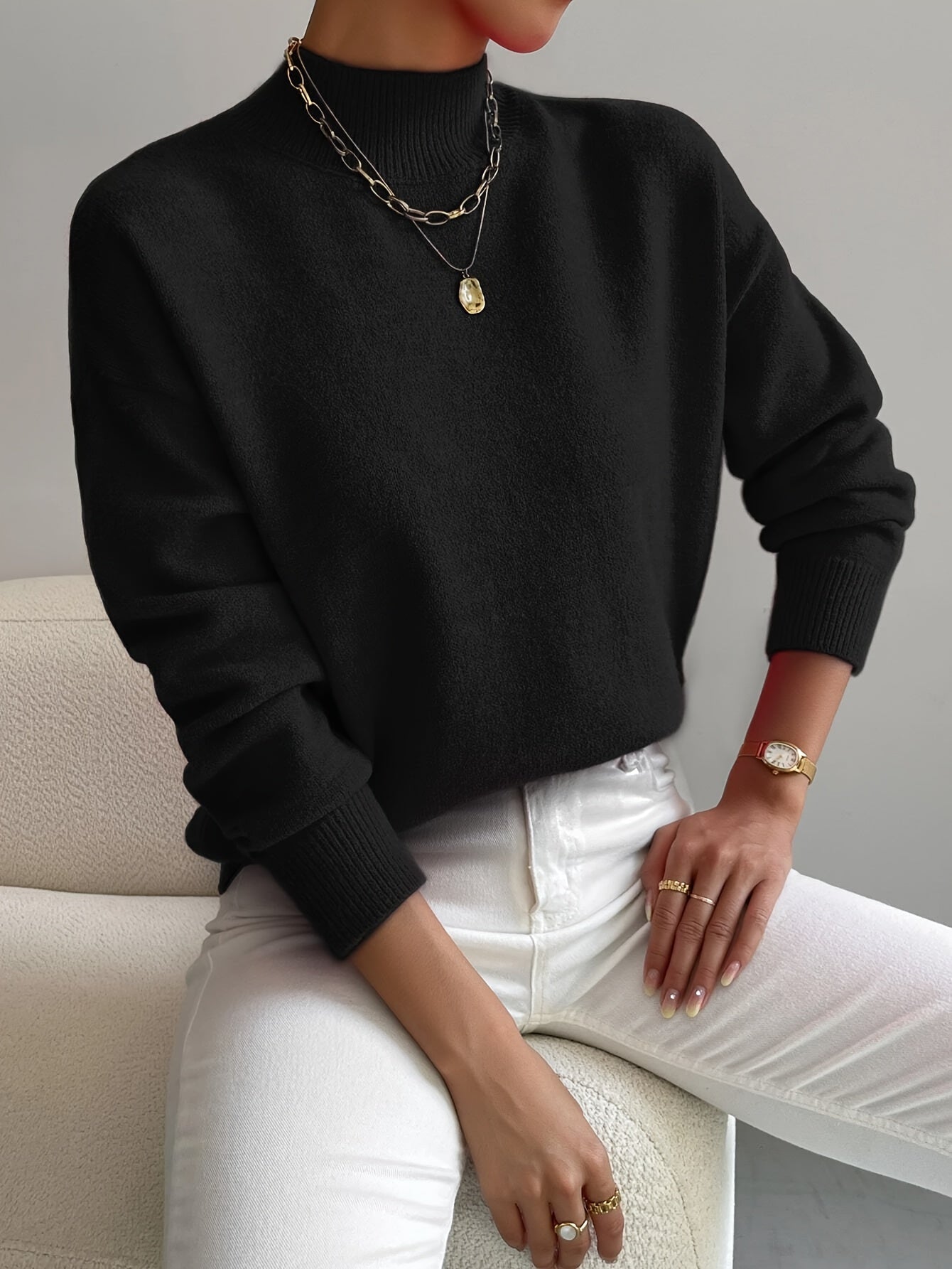 Léa | Pull Col Montant Doux