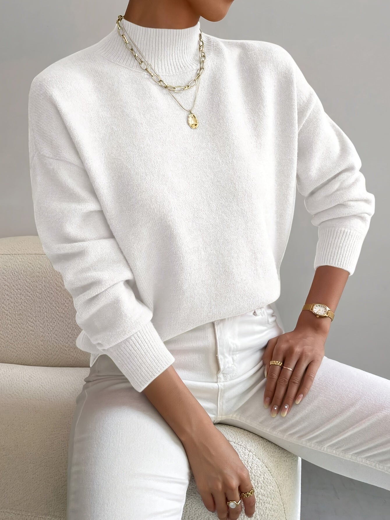 Léa | Pull Col Montant Doux
