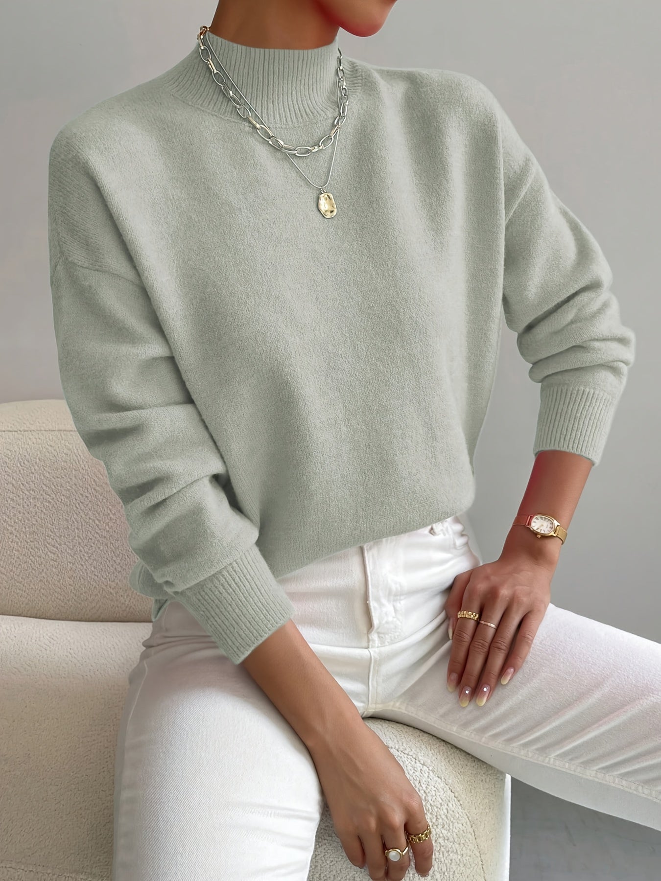 Léa | Pull Col Montant Doux