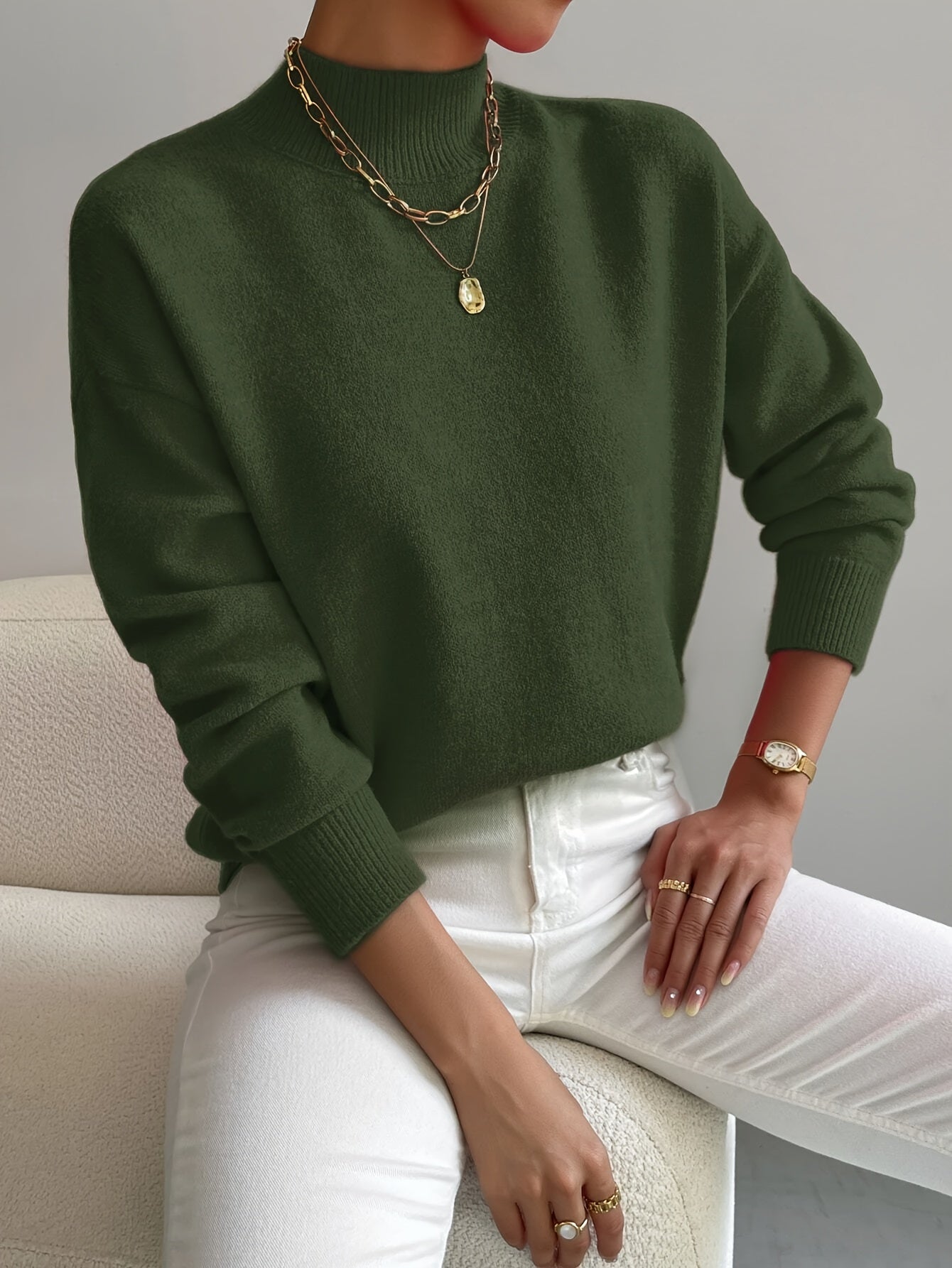 Léa | Pull Col Montant Doux
