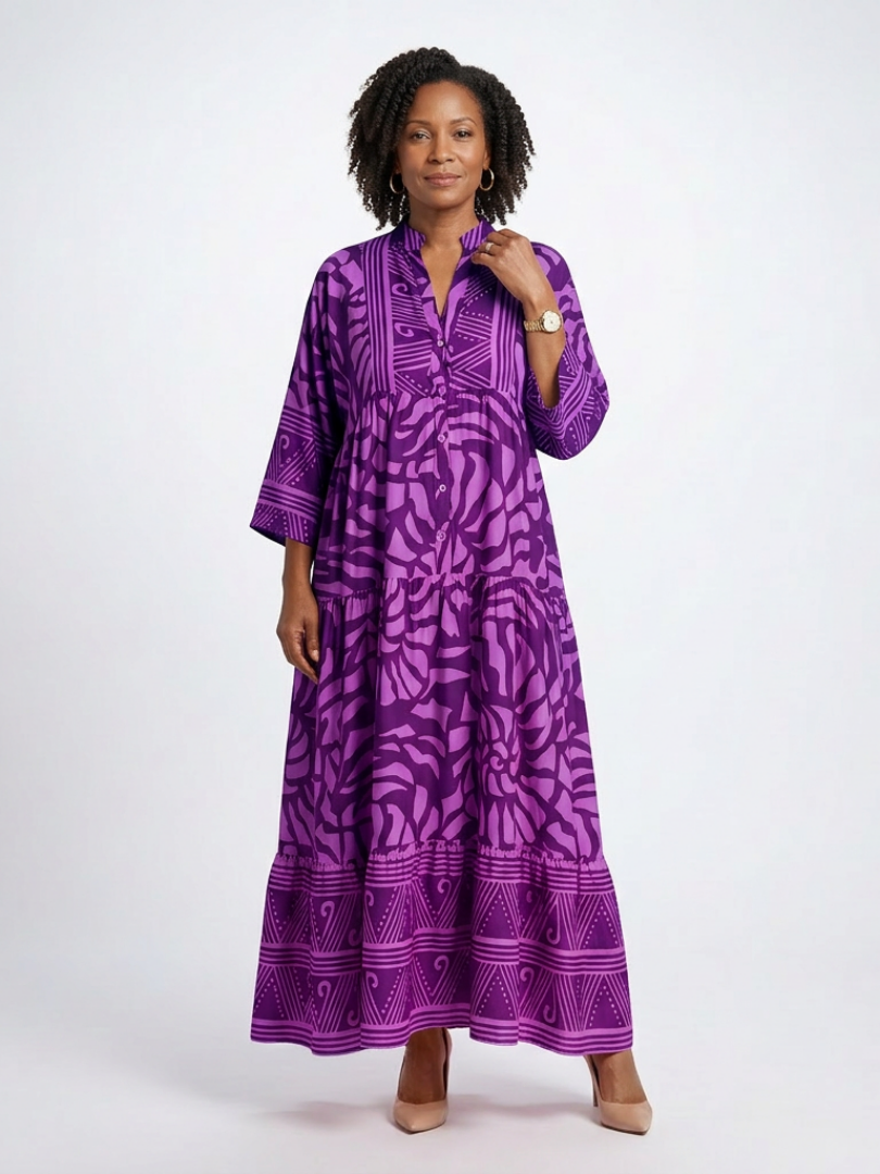 DELACROIX | Robe Midi à Boutons Marielle