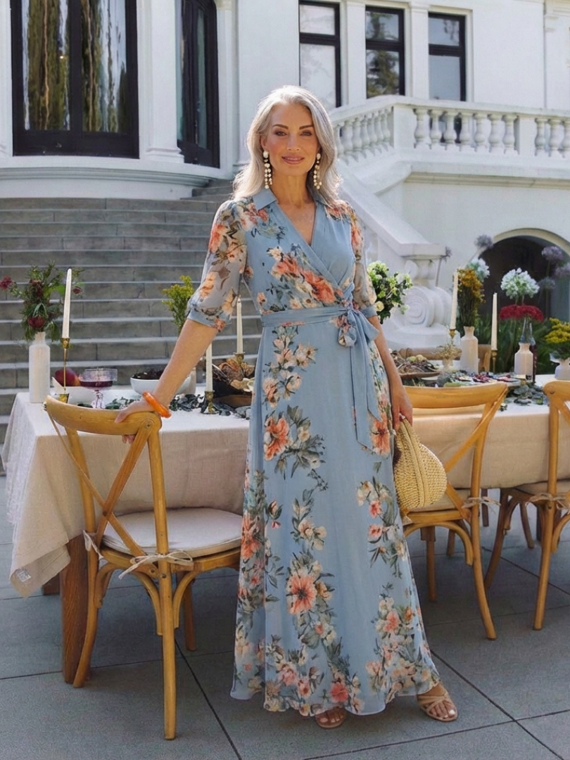 DELACROIX | Robe Maxi à Enveloppe Elowen